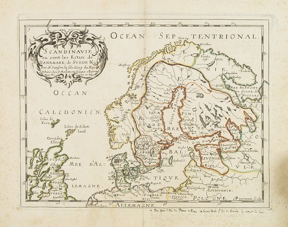 SANSON, N., Scandinavie ou sont les Estats de Danemark, de Suede & C. . ., antique map, old maps