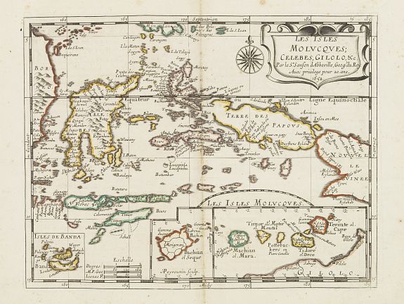 SANSON, N., Les Iles Molvcques, Celebes, Gilolo. . ., antique map, old maps
