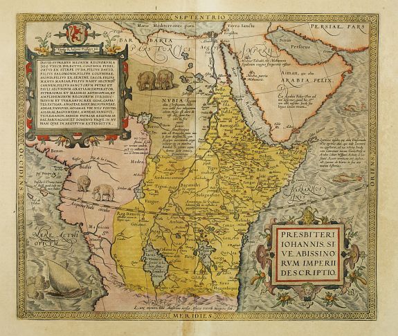 ORTELIUS, A., Presbiteri Iohannis Sive Abissinorum Imperii Descriptio., antique map, old maps