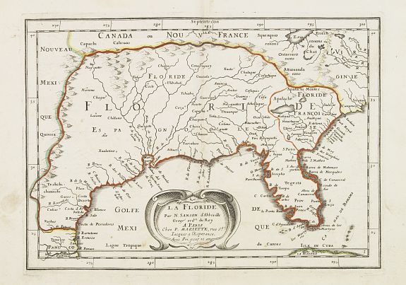 SANSON, N., La Floride . . ., antique map, old maps