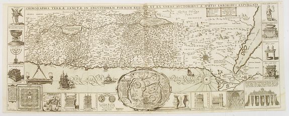 ANONYMOUS, Chorographia Terrae Sanctae in Angustiorem. . ., antique map, old maps