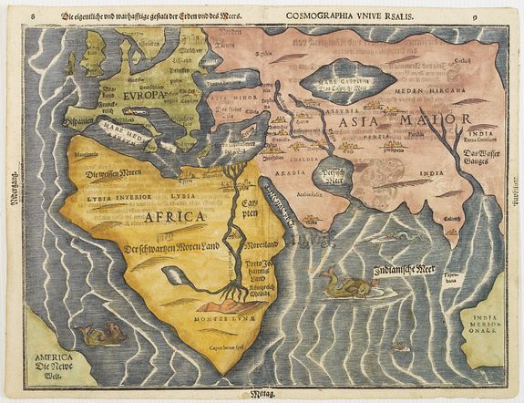 BÜlNTING,H., Cosmographia Universalis. . ., antique map, old maps
