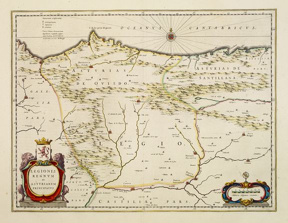 BLAEU, W., Legionis regnum.., antique map, old maps