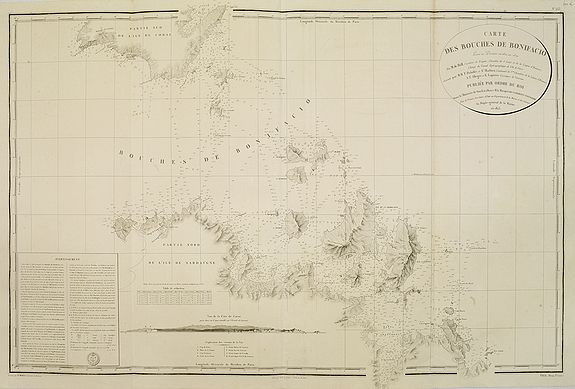 DEPOT DE LA MARINE., Carte générale de l' île de la Corse. . ., antique map, old maps