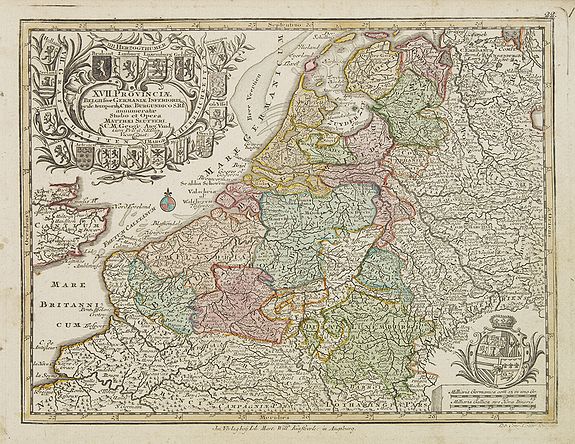 SEUTTER, M., XVII Provinciae Belgii five Germaniae inferioris. . ., antique map, old maps