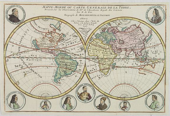 FER, N. de, Mappe-Monde ou Carte Generale de la Terre.., antique map, old maps