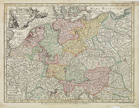LOTTER, T., Imperium Romano Germanicum. . ., antique map, old maps