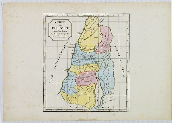 DELAMARCHE, C.F., Judée ou Terre Sainte sous les Turcs., antique map, old maps
