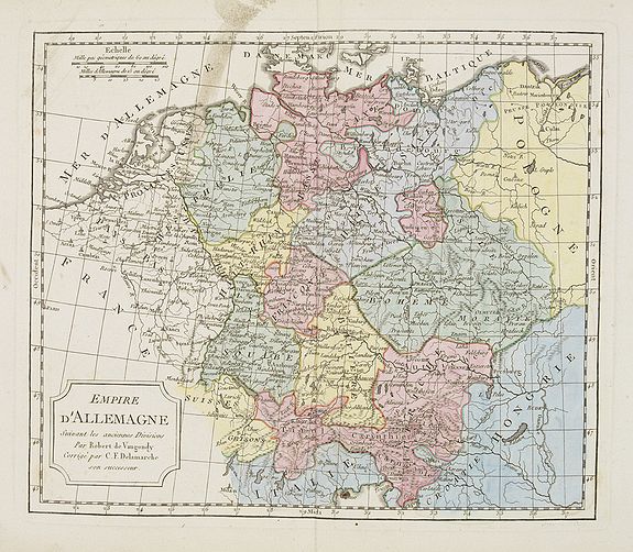 VAUGONDY, R. de / DELAMARCHE., Empire d'Allemagne. . ., antique map, old maps