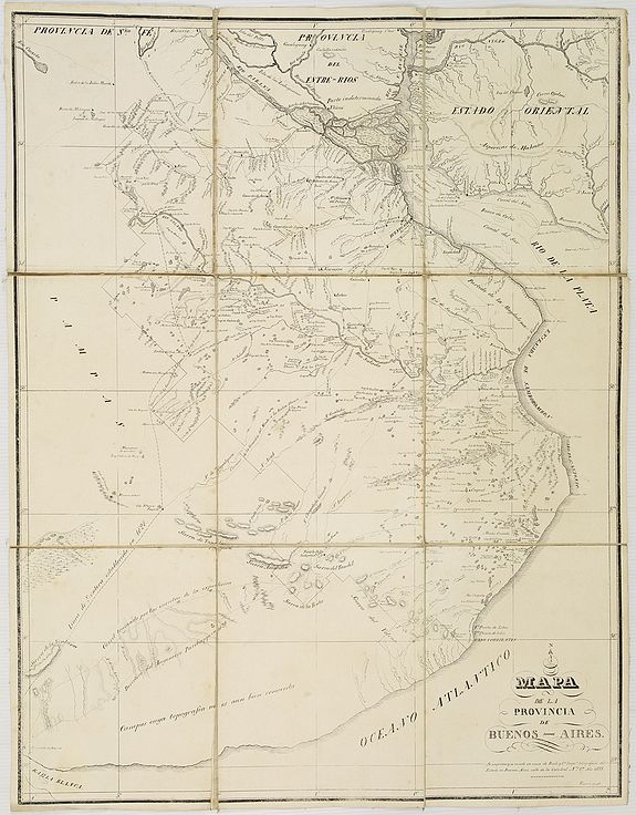 BACLE, Cesár Hipólito., Mapa de la Provincia de Buenos-Aires., antique map, old maps