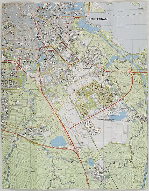 TOPOGRAFISCHE DIENST., Nederland 1 : 25.000 Blad 25D Amstelveen., antique map, old maps