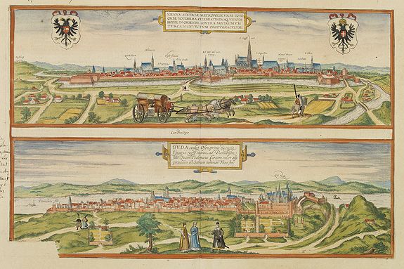 BRAUN, G. / HOGENBERG, F., Vienna.. / Buda.., antique map, old maps