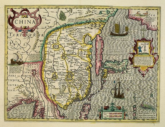 MERCATOR, G./ HONDIUS, J., China., antique map, old maps