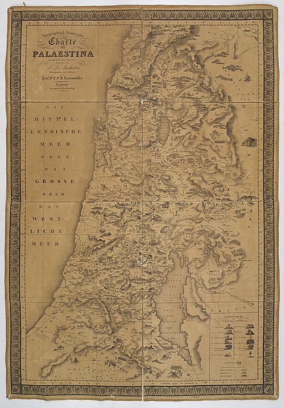 ASSHETON, J. T., Topographisch-historische Charte von Palaestina. . ., antique map, old maps