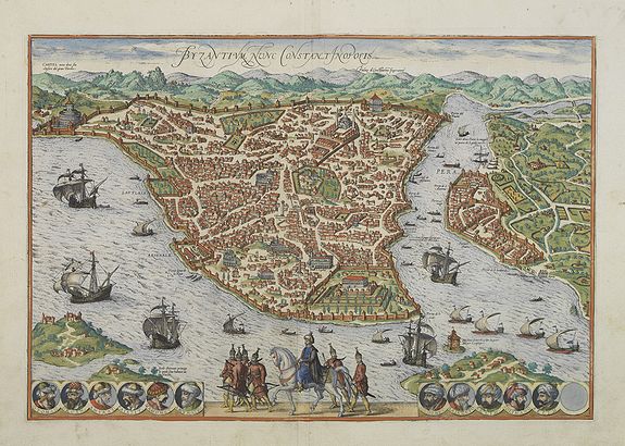 BRAUN,G. / HOGENBERG, F., Byzantium, Nunc Constantinopolis.., antique map, old maps