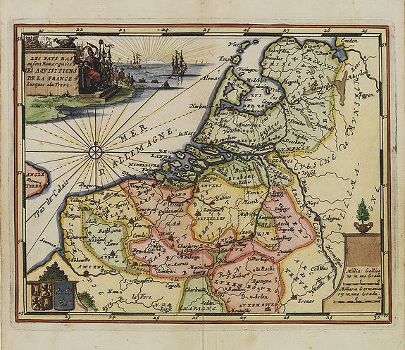 PEETERS, J., Les Pays Bas., antique map, old maps