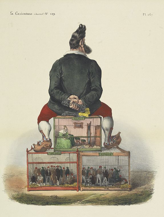 DAUMIER, H., Blaye. Pélagie. La force. (Plate 267 from La Caricature.), antique map, old maps