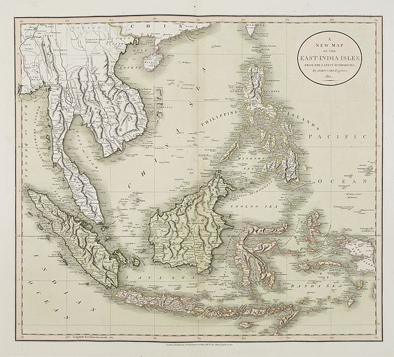 CARY, J., A new map of the East India Islands from the latest authorities. . ., antique map, old maps
