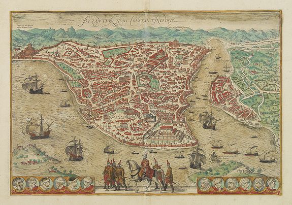 BRAUN,G. / HOGENBERG, F., Byzantium nunc Constantinopolis., antique map, old maps