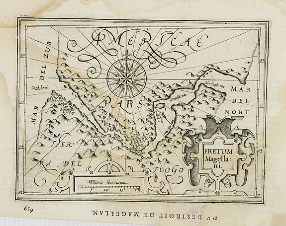 MERCATOR, G./ HONDIUS, J., Fretum Magella:ni., antique map, old maps