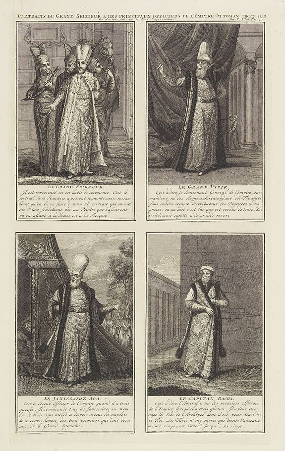 CHATELAIN, H., Portraits du Grand Seigneur et des Principaux Officiers de l'Empire Ottoman. . ., antique map, old maps