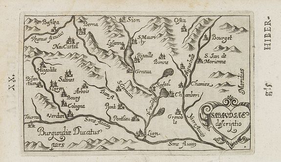 BUCELINI, G., Sabaudiae descriptio., antique map, old maps