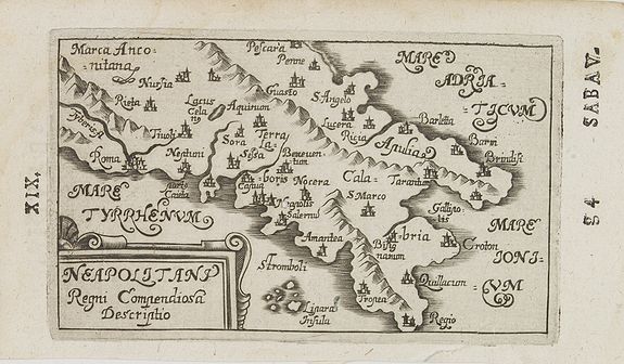 BUCELINI, G., Neapolitani Regni Compendiosa Descriptio., antique map, old maps