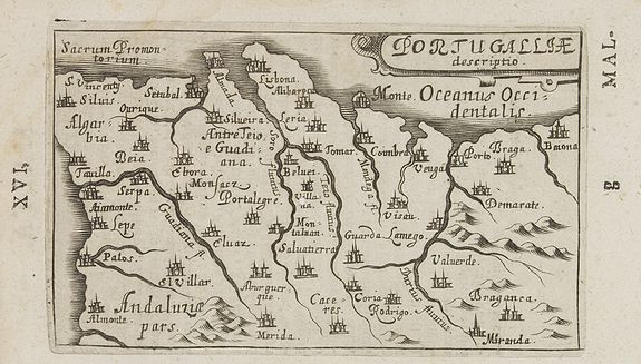 BUCELINI, G., Portugalliae descriptio., antique map, old maps