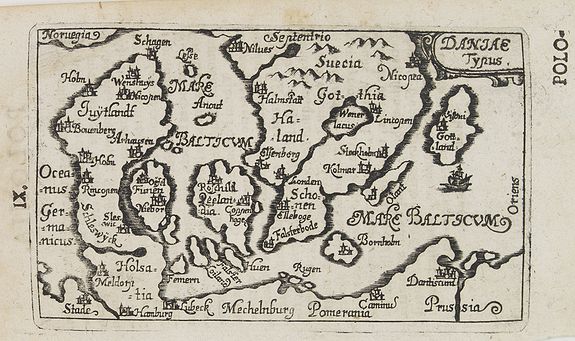 BUCELINI, G., Daniae Typus., antique map, old maps
