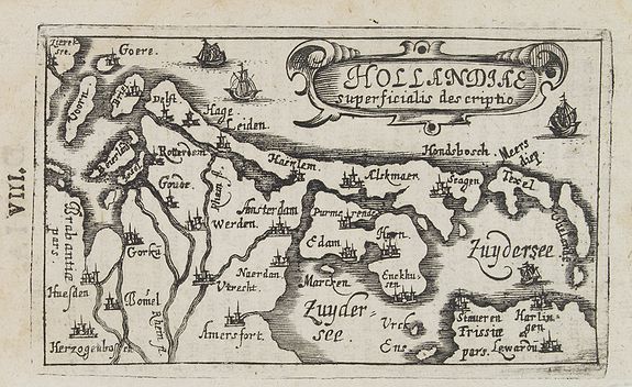BUCELINI, G., Hollandiae superficialis descriptio., antique map, old maps
