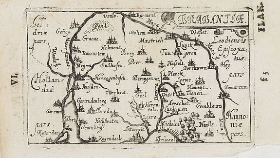 BUCELINI, G., Brabantiae., antique map, old maps