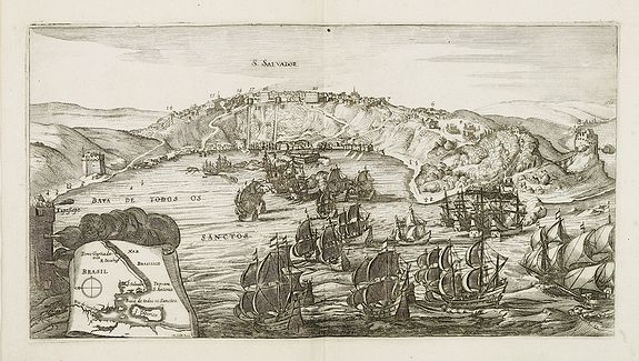 MERIAN, M., S. SALVADOR., antique map, old maps