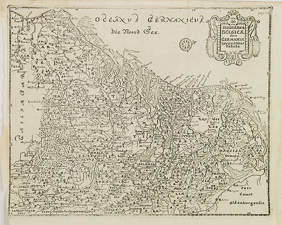 CLUVER, P., Hodiernae Belgicae sive Germaniae Infezrioris Tabula., antique map, old maps