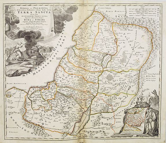 HOMANN, J.B., Iudaea seu Palaestina .. Terra Sancta. . ., antique map, old maps