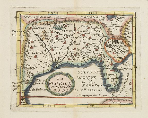 DU VAL, P., La Floride., antique map, old maps
