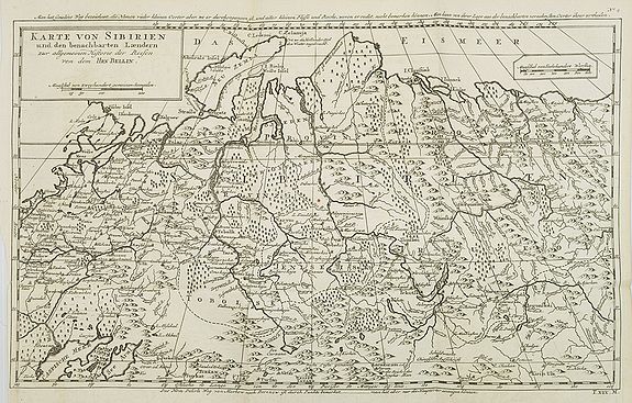 BELLIN, J.N. / ARKSTEE & MERKUS., Karte von Sibirien. . . N°4., antique map, old maps