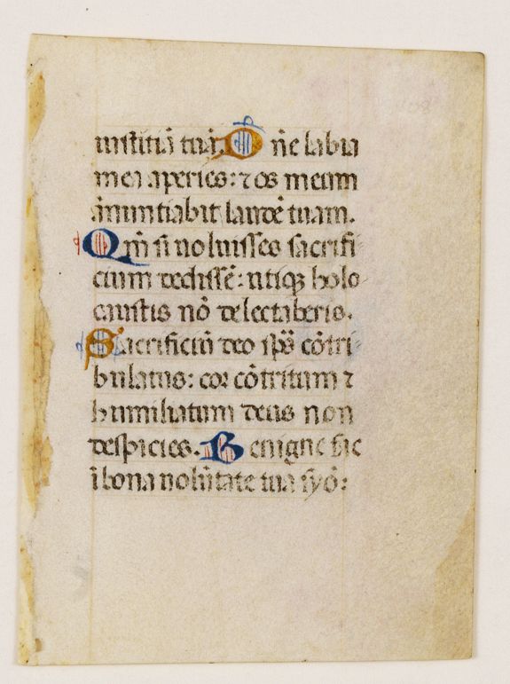 BOOK OF HOURS, A manuscript leaf from a Book of Hours., antique map, old maps
