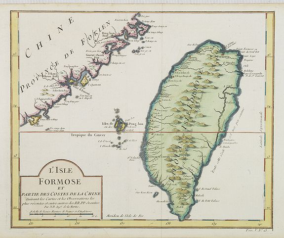 BELLIN, J.N., L' Isle Formose et parties des Costes de la Chine. . ., antique map, old maps