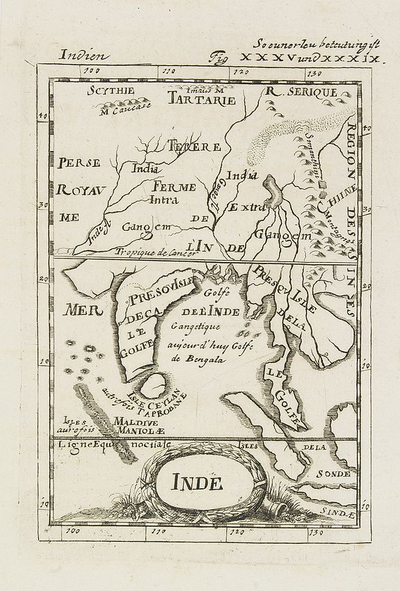 MALLET, A.M., Inde., antique map, old maps
