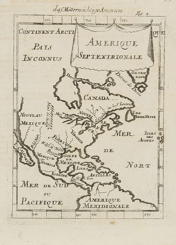 MALLET, A.M., Amerique Septentrionale., antique map, old maps