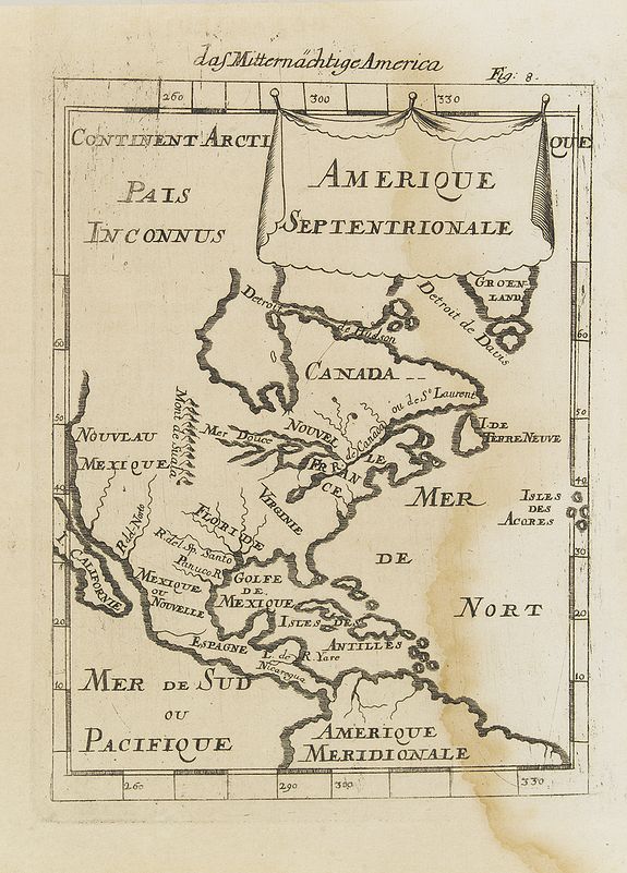 MALLET, A.M., Amerique Septentrionale., antique map, old maps