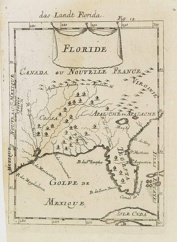 MALLET, A.M., Floride. / Das Landt Florida., antique map, old maps