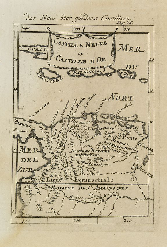 MALLET, A.M., Castille Neuve ou Castille d'Or., antique map, old maps
