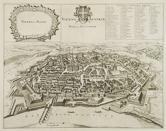 DE WIT, F, Vienna Austriae Wien in Oostenreyk., antique map, old maps