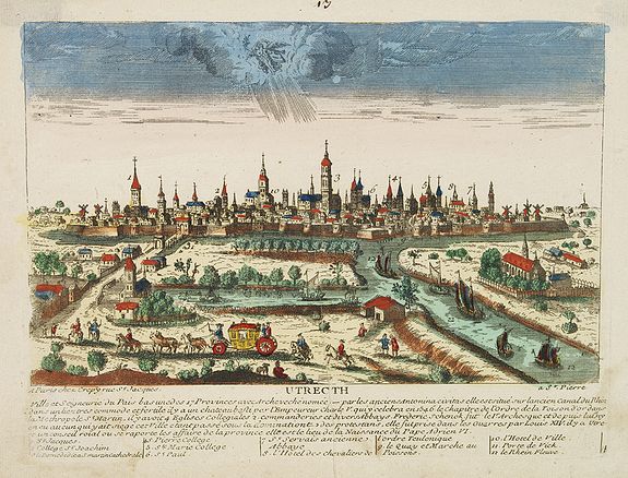 CREPY, Utrecht., antique map, old maps