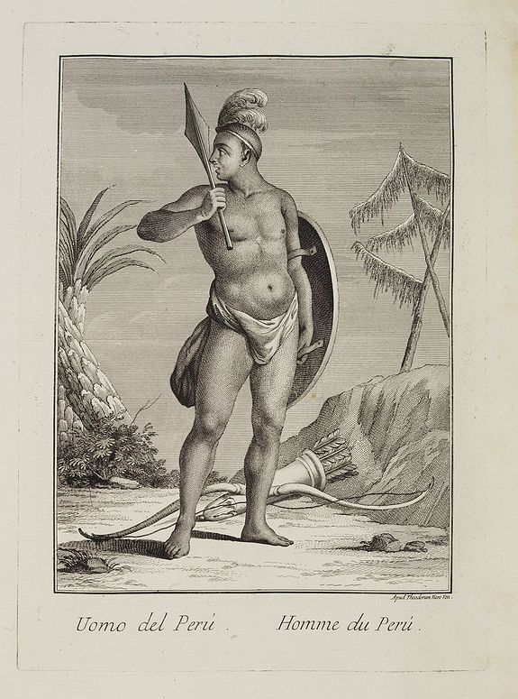 VIERO, Theodorum., Uomo del Perù. / Homme du Perou., antique map, old maps