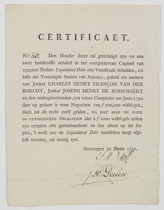 UNITED STATES., Certificaet N° 40., antique map, old maps