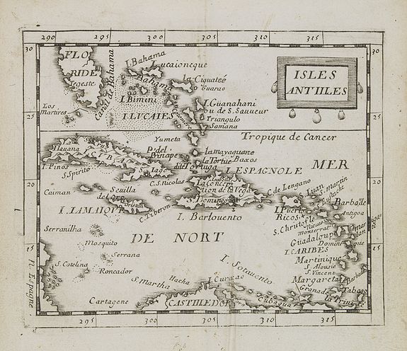 DU VAL, P., Isles Antlles., antique map, old maps