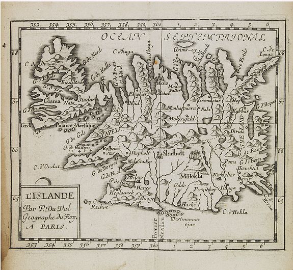 DU VAL, P., L'Islande., antique map, old maps