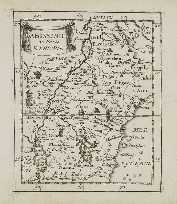 DU VAL, P., Abissinie ou Haute Ethiopie., antique map, old maps